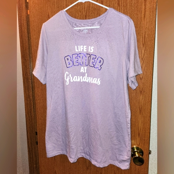 💓3/$10 Purple Women's Life Is Better At Grandma's Shirt Size 3X - Picture 2 of 6